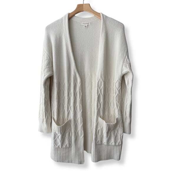 🤍 Treasure & Bond Off-white Cable Knit Heavy Longline Cardigan | Size S - Picture 1 of 7